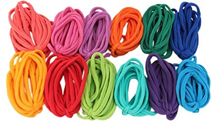 LOVIVER Weaving Loom Loops Potholder Loops for DIY Crafts, 12 Colors 192PCS