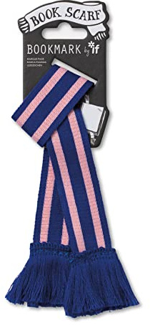 IF Book Scarf Bookmark - Blue & Pink