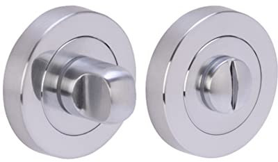 Hunta HANDLEZONE® Bathroom Toilet Door Thumbturn and Release Set - Satin Chrome