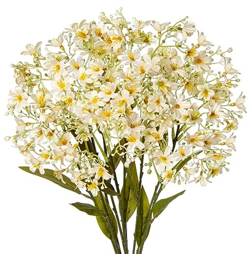 3 pcs Wilde Blumen Künstliche mit langer Stiel biegbar, Kunstblumen für Wohnzimmer Badezimmer Deko Heimdekoration Blumenarrangement kunstblumen Seide plastikblumen Gemischt 03