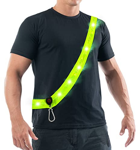 TaimeiMao Lampe Course à Pied,Gilet de sécurité LED Rechargeable,Lampe Pectorale Running,Lampe Running,pour Le Jogging,Le Cyclisme la Nuit pour Enfants Adultes