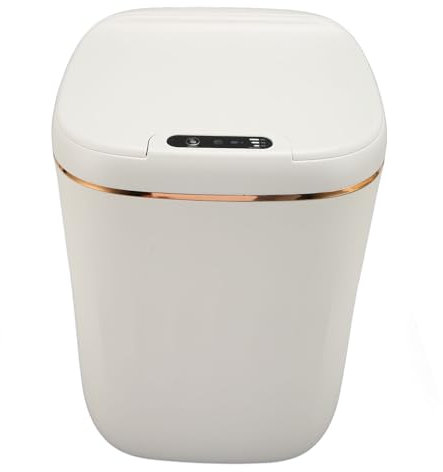 Poubelle sans contact, détection de mouvement, étanche IPX5, rechargeable Type-C, ABS, grande capacité 20L (13.9x9.8x9.8 pouces), pour cuisine, chambre, salle de bain, bureau