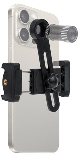 Starscope Nano-Teleskop-Telefonhalterung – Universeller Smartphone-Adapter für Mini-Monokular und Taschenmikroskop-Objektiv | Faltbarer Teleobjektiv-Handyhalter Clip für iPhone und Android
