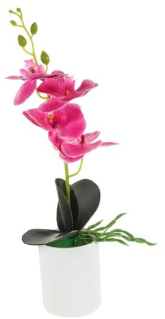 Cabilock Künstliche Orchidee Im Topf Dekorative Phalaenopsis Kunstblume Für Tisch Und Wohnzimmer Pflegeleichte Blumendekoration Lebendige Farben Für Zuhause