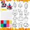 JadeLink Herbst Bastelset Kinder, 12 Stück Papierbastelsets, Ahornblätter, Tiere und Pilze Herbstdeko Fensterbilder für Innen und Außen, Herbst Erntedank, Halloween, Weihnachten Geschenke für Kinder
