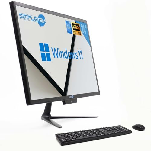 SIMPLETEK - All-in-One i5 24 16GB 2TB Full HD Windows 11 Pro con kit ratón y teclado inalámbrico | Wifi + Bluetooth | Webcam integrada
