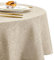 DWCN Leinen Beige Tischdecke Rund 180cm，Tischdecke Leinenoptik Abwaschbar Tischdecke Outdoor Tischdecke Wetterfest Tischwäsche für Esszimmer, Garten, Party, Hochzeiten, Haushalt Wohnzimmer, Balkon