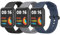 YLK 3 Pezzi Cinturino per Redmi Watch 2 Lite/Xiaomi Mi Watch Lite - Ricambio Sportivo per Uomo e Donna (Nero+Grigio+Blu Scuro)