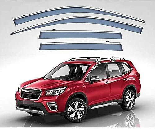 XFANGNB Deflecteur Vitre Voiture pour Forester SK 2019-2023, Déflecteurs d'air Fenêtre Latérale Avant ArrièRe Pare-Pluie Coupe-Vent Accessoires
