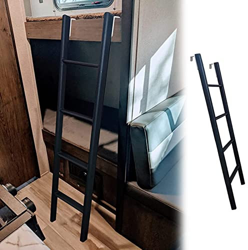 DMMFTERL Etagenbettleiter, Schwarze Leiter für Doppeletagenbetten, bodenstehend, universelle Ersatzleiter aus Aluminiumlegierung, Trittleiter für Hochbetten im Kinderzimmer/Dachboden/Wohnmo