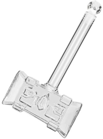 Ciieeo Hammer Shaped Glass Wine Decanter 400ml Creative Glass Beverage Dispenser Bar Party Wine Bottle