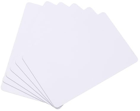 QUARKZMAN 20 Stück Blanko-PVC-Karten Farbe, CR80 14Mil Kunststoffkarten Blanko-ID-Karte Wasserdicht für ID-Badge, Kreditkarten, Identifikationsabzeichen, Drucker, Weiß