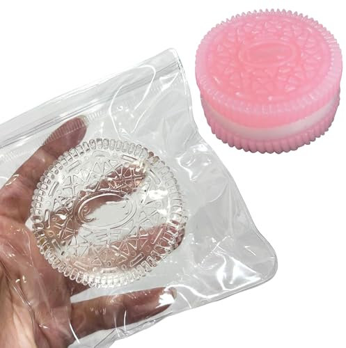 2 Stück Taba Squishy, Fufu Squishy, Squishy, Stressabbau Spielzeug, Ultraweiches Quetschspielzeug, Taba Squishy Spielzeug, Antistress Spielzeug für Erwachsene und Kinder (Transparent+Rosa)