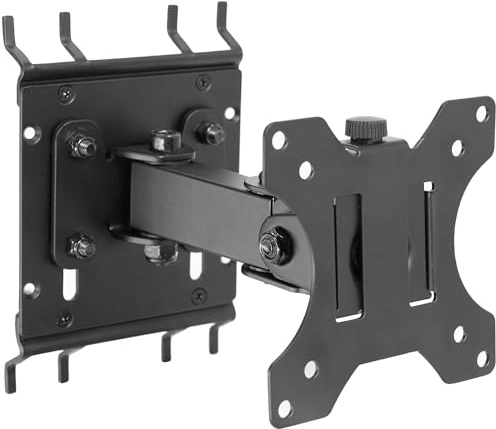 VIVO Articulating Single Monitor Pegboard Mount with Arm, Fits Screens up to 32 inches and Peg Boards up to 0.25 inches Thick with 1 inch Hole Spacing, Black, MOUNT-PB2A