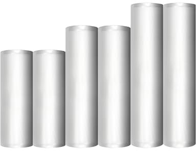 Evavac - Vakuumierbeutel Rolle Set 6: 20x600 cm, 25x600cm, 28x600cm, Strukturierte PA/PE-Folie -40°C bis +70°C, Vakuumbeutel Lebensmittel, Einschweißfolie für Vakuumierer
