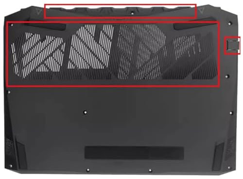 Generic Laptop Replacement Case Compatible Bottom Base Cover for ACER Nitro 5 AN515-43, AN515-54, N18C3 - Black ABS Plastic Case