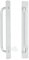 M METERXITY 2-Pack Self Stick Barn Door Handles, 8.35Inch/212mm Length Aluminium Alloy Gate Handle with Double Sided Tape for Bathroom/Wardrobe/Closet, Sliding Door Handle with Plate [Silver]