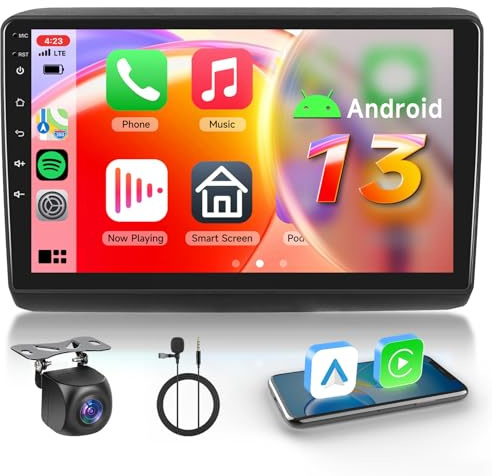【8 Kern 4+64G】 Hodozzy Carplay Autoradio für Peugeot Boxer/FIAT Ducato/Citroen Jumper 2011-2022, 9 Zoll Touchscreen Android Autoradio mit Android Auto/WiFi/GPS/RDS/FM/Bluetooth/USB+Rückfahrkamera