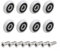 Premium Duschtür-Rollen, verstellbare Ersatzschienen mit Edelstahlschrauben für Glasgehäuse, 19/23/25 mm Durchmesser (19 mm)