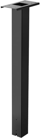 VEVOR Poteau de Boîte aux Lettres, 109,4 x 30 x 15 cm, Support de Boîte aux Lettres Encastré Acier Revêtement de Poudre, avec Plaque Universel, Poteau en Métal pour Usage Résidentiel Extérieur, Noir