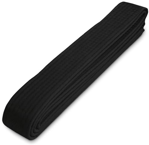 MYCRITEE Taekwondo Uniform Belt for Women - 86.6 Judo Belt Women Jiu Jitsu Gi Karate Belt Martial Arts Training Equipment Belts for Men - Aikido Gi Bjj Belts Womens Jiu Jitsu Gi Tkd Belt Black