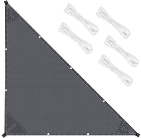 COOL AREA Voile d'ombrage Imperméable Triangle 2x2x3m,Anthracite | Bords Droits Toile d'ombrage,Toile Ombrage avec 95% Protection UV pour Extérieur Terrasses Jardins (Personnalisable)
