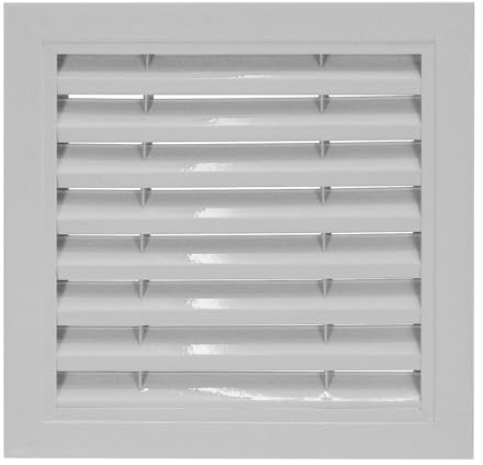 Nexarelle Aluminum Air Vent Grille, 8 x 8 Inch(Duct Opening) Exhaust Vent Cover Louvered Vent Grill for Wall Door Ceiling Cabinet Wardrobe Radiator Heating System, Gray