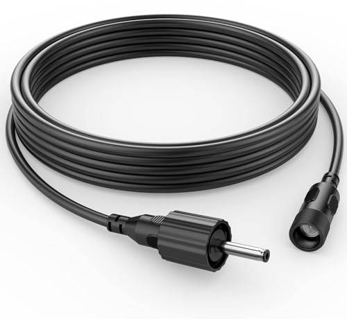 RUOVANL 10FT Extension Cord for Solar Water Fountain Pumps, Waterproof Connector & Low Voltage Drop, Compatible with 2.5W-40W POPOSOAP Solar Fountain Pumps