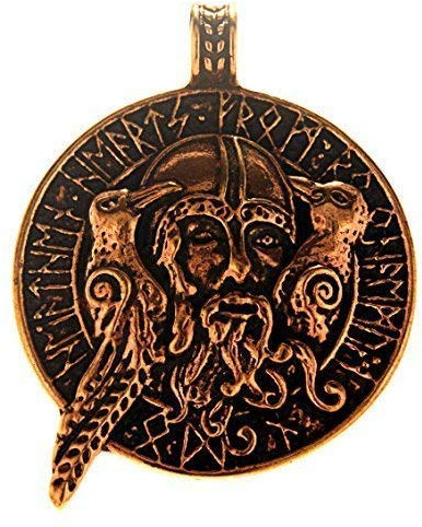 Kiss of Leather Odin mit Raben Anhänger aus Bronze Nr. 131