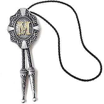 BYM Western Buchstabe Bolo Bindung Krawatte Bolo Tie, M, Einheitsgröße