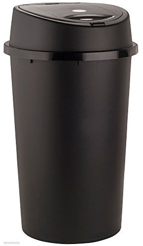 45 Liter 45L TOUCH BIN Colour Bin for Home Garden Office School Kitchen Bathroom Top Bin Portable Pedal Bin Removable Lid BLACK