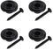 FLEOR Round Shape Black Metal Bass Guitar String Retainers,Pack of 4pcs