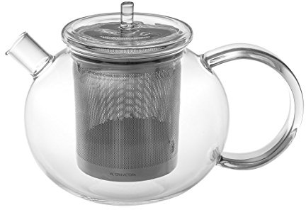 GOGO TEA Teekanne 1 Liter Teebereiter mit Filter aus Glas