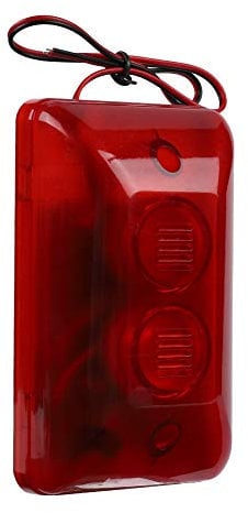 Verdrahtete Röhrenblitz-Sirene, VBESTLIFE 120dB lauter Außen-12-Volt-Tonalarm mit blinkendem rotem LED-Licht für inländisches Sicherheitssystem schützen Alarmsystem