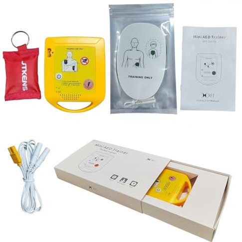 Mini AED Trainer Trainingsgerät Lehrgerät Erste Hilfe Zug Maschine Erste Hilfe Training Kit CPR Lehrgerät Erste-Hilfe-Gerät Einheit Englisch Sprachansagen