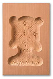 Spekulatiusform Windmühle, Holz Form Birnbaum, Spekulatius-Model für Anisgebäck, 8,5 x 6 cm