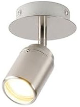 QAZQA - Modern Moderner BadSpot I Spotlight I Deckenspot I Deckenstrahler I Strahler I Lampe I Leuchte Stahl I Silber I nickel matt IP44 - Ducha - Stahl Rund - LED geeignet GU10