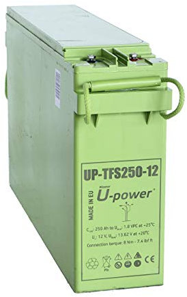 Batería Frontal Solar, AGM FTS 250AH 12V Master U-Power