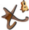 MengH-SHOP Ukulele Stand Portable Wooden Guitar Rack X-Frame Style Musical Instrument Stand Holder with Soft Edge for Ukulele, Violin, Mandolin and Banjo