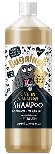 Bugalugs Hunde-Shampoo mit einem unverwechselbaren Ein-Millionen-Duft – natürliche Hundepflegeprodukte für stinkende Hunde mit Duft, bestes Welpen-Profi-Bräutigam-Shampoo und Conditioner (1 Liter)
