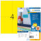 HERMA 4396 Farbige Etiketten gelb, 1400 Blatt, 105 x 148 mm, 4 pro A4 Bogen, 5600 Stück, selbstklebend, bedruckbar, matt, blanko Papier Farbetiketten Aufkleber