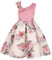 BUNNY LULU Robe pour Filles à épaule inclinée pour Demoiselle d'honneur, Princesse de Mariage, nœud d'anniversaire pour Enfants, soirée de Bal de fête de Boule (Rose,4-5Ans)