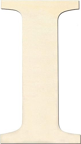 YRONTY 30,5 cm Holzbuchstaben I, 1,27 cm dick, blanko, unlackiertes Holz, Holzschild zum Malen, Basteln und Wanddekoration zu Hause