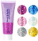 URAQT Gel Paillettes Visage, Paillettes Visage, Maquillage Paillette Paillettes Corps, Paillette Gel Liquide, Mermaid Sequins Body Glitter pour Festival Fête Noël Pâques Maquillage (Violet)