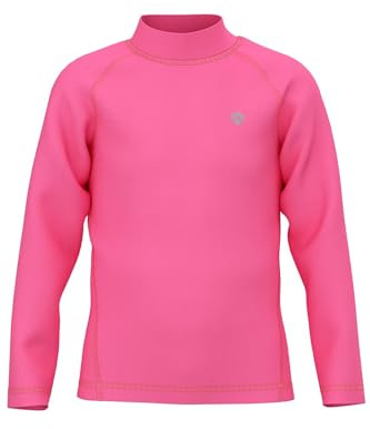 Mädchen RashWeste Langarm UV Shirt - Rashguard Rash Vest Kinder Schwimm Strand T-Shirt Surfen Badeshirt Schwimmshirt Wassersport Top UPF50+ Schnelltrocknend Badebekleidung Rosa 9/10y