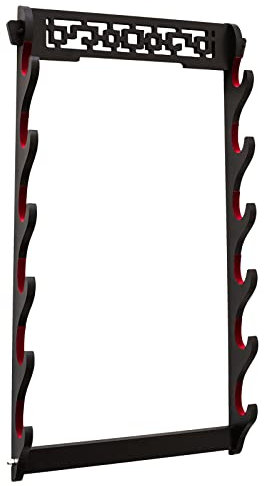 FOXSMZZ Schwert Halter Wandhalterung Samurai Schwert Stand Display Katana Wakizashi Tanto Wandaufhänger Schwert Rack Fünf Schicht (6-Tier)