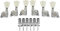 Gitarren-Stimmgeräte mit 3 pro Seite, verriegelbar, 18:1, mit cremefarbenem Keystone-Griff, für LP/Les Paul/SG/ES oder Akustikgitarren, Chrom