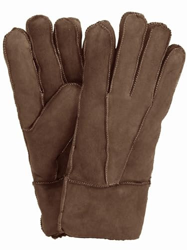 Harrys-Collection Damen Herren Handschuh aus Echtem Lammfell, Farben:nugat, Handschuhgröße:XL