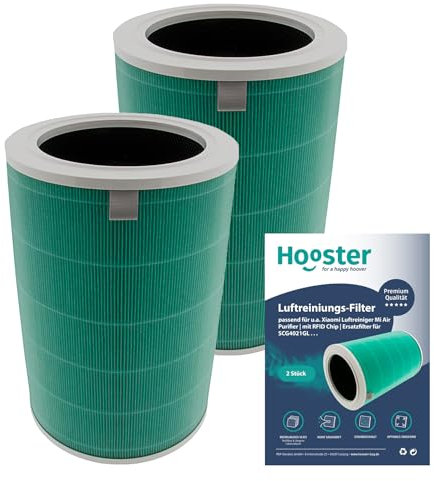 2er-SET Filter kompatibel mit Xiaomi Luftreiniger Mi Air Purifier 3C, 3H, PRO sowie 2, 2C, 2H und 2S | mit RFID Chip | Ersatzfilter für SCG4021GL