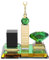Wifehelper Muslimisches Kaaba-Uhrenturmmodell, Muslimisches Handwerksmodell, Islamische Architektur, Kunsthandwerk, Souvenirs, Islamisches Gebäude, Heim-Desktop-Fahrzeug-Dekor